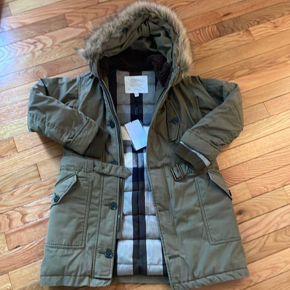 NWT Burberry girls coat parka